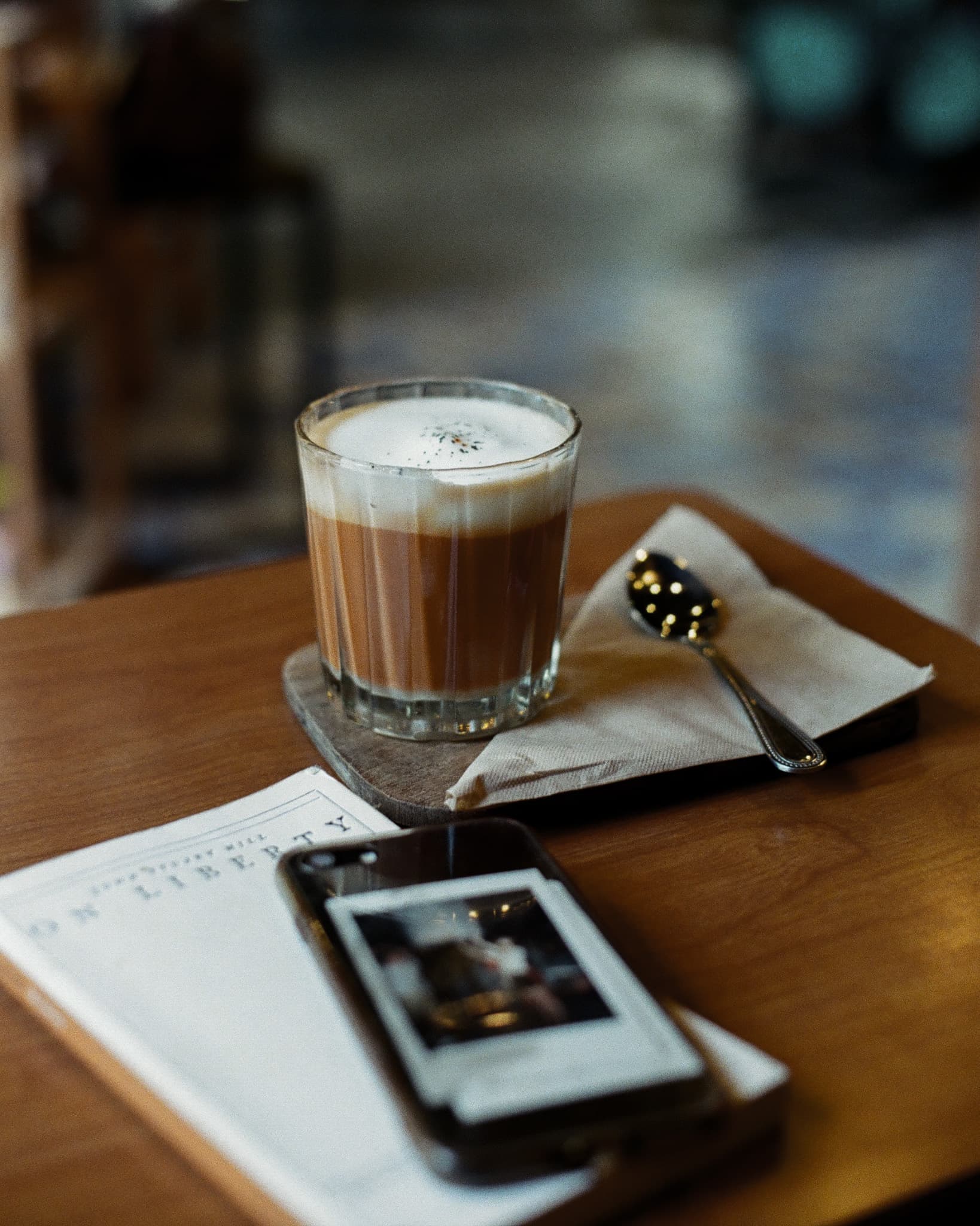 Chiangmai. Book cafe, coffee, phone, book.